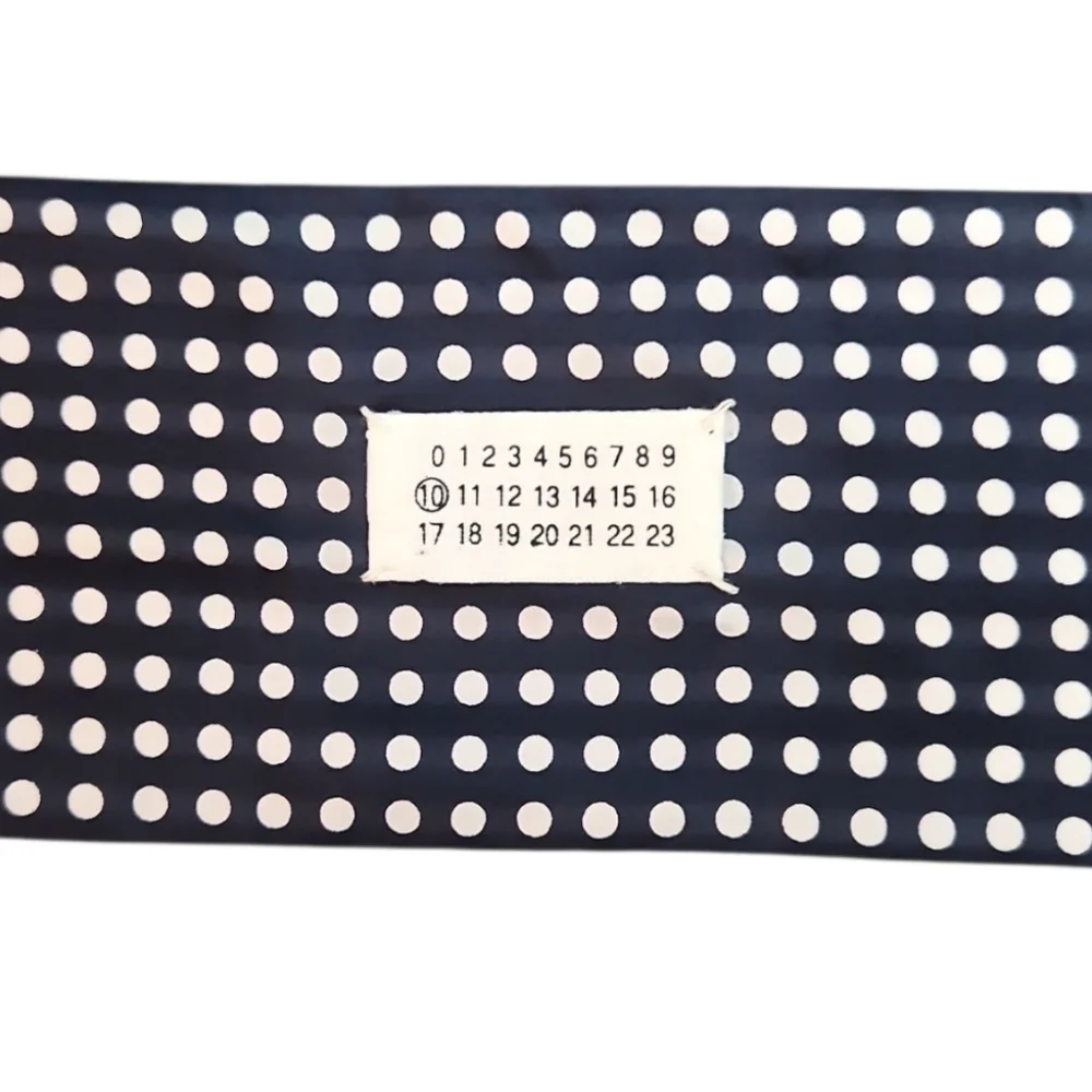 MAISON MARGIELA | Line 10 Polka Dot Silk Twilly / Scarf in Blue and White